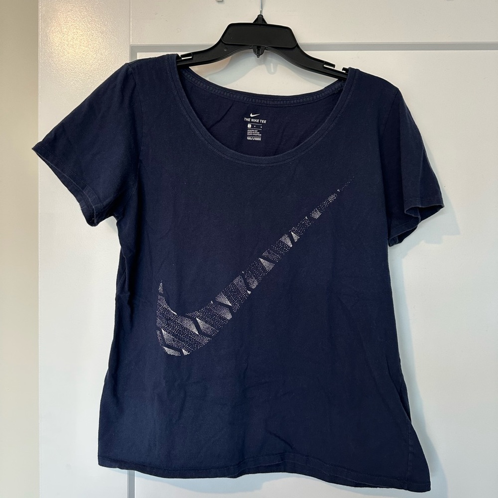 The Nike Tee Size Large Navy Blue